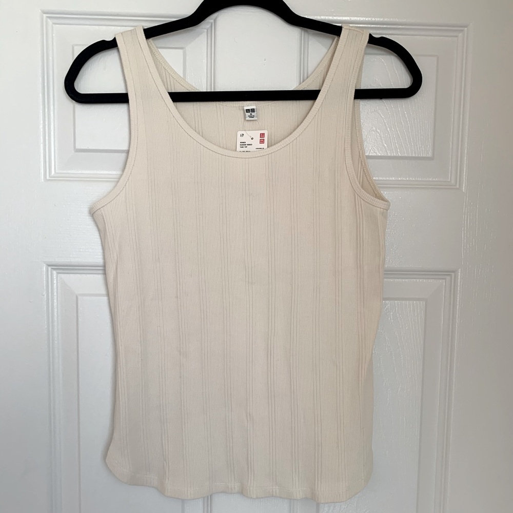 Uniqlo light cream tank top